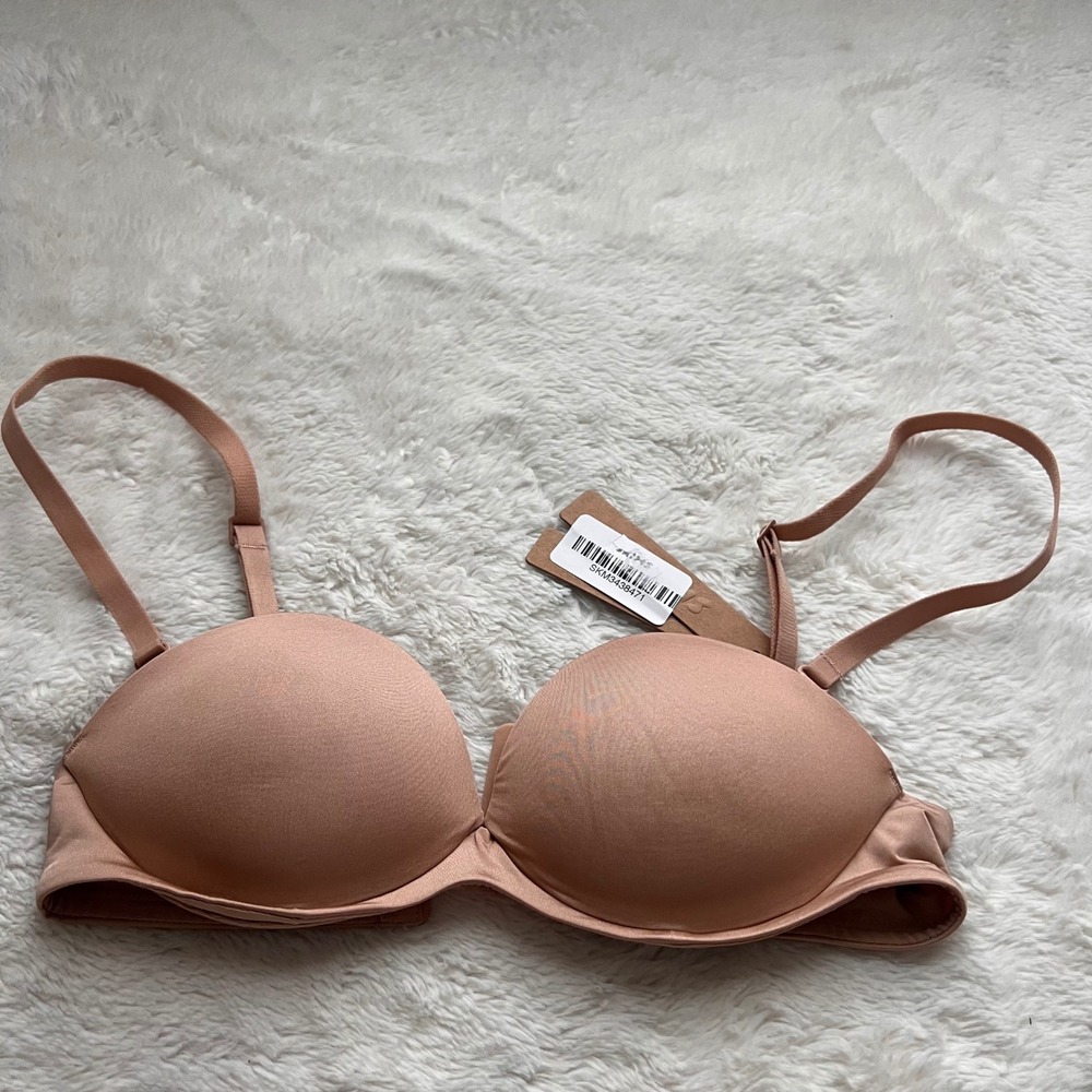 SKIMS Women's Ultimate Push-Up Strapless Bra Clay BA-BAN-3208 Size 30B NWT